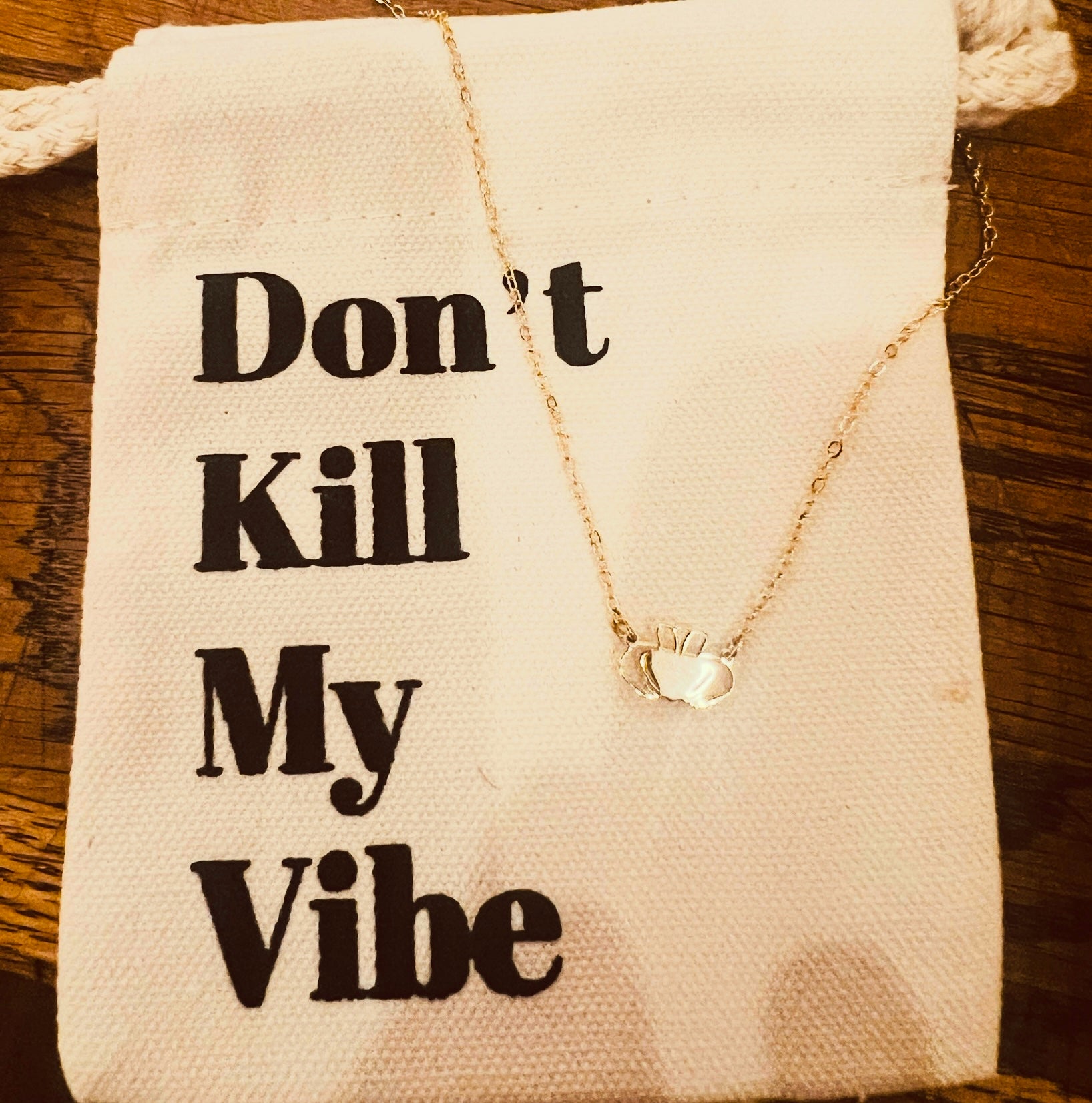Don't Kill My Vibe - Heart Strong Beag Claddagh Necklace
