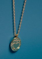 DKMV- Gold Claddagh Coin Necklace