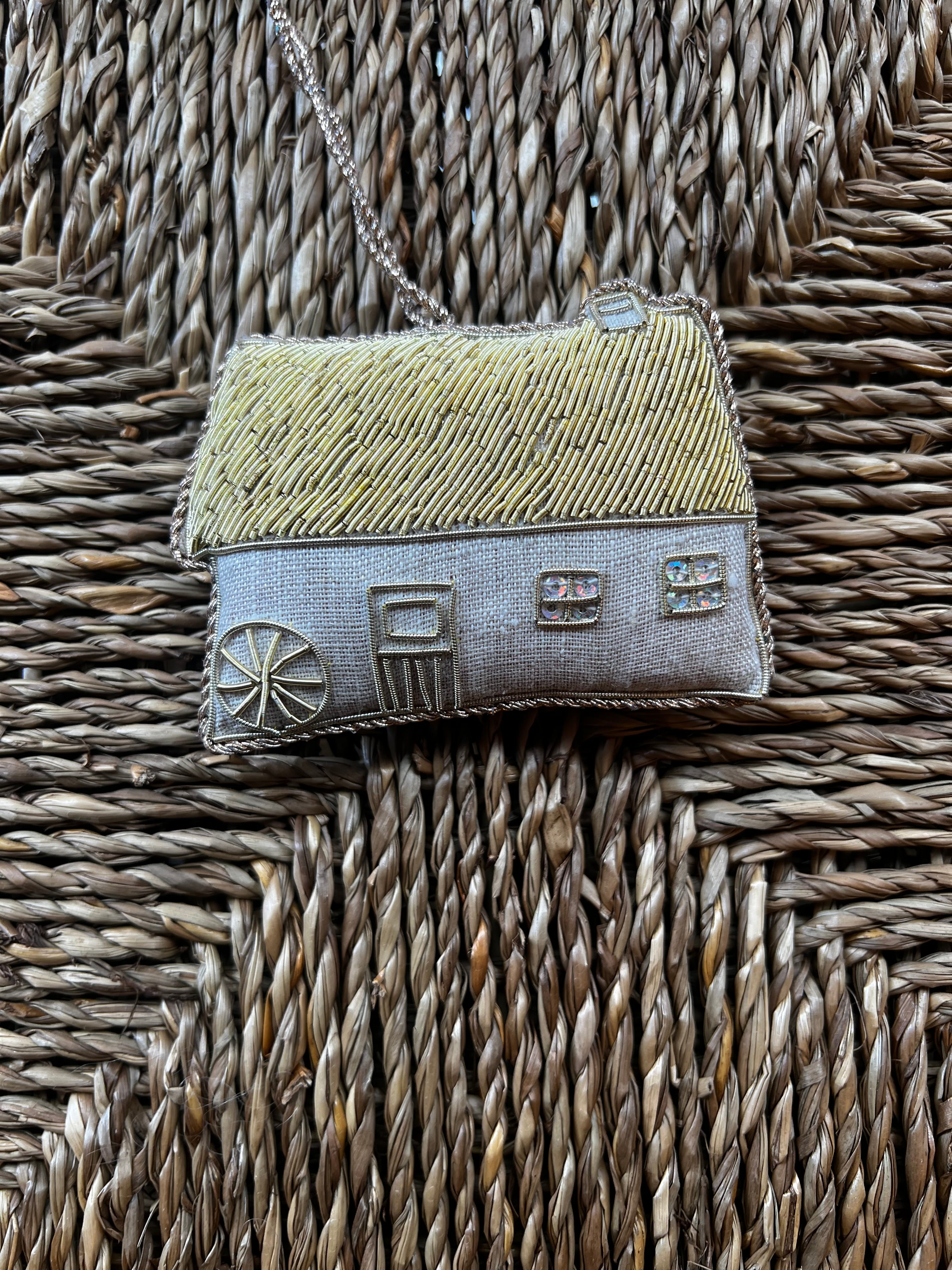 Handmade Linen Irish Cottage Christmas Decoration