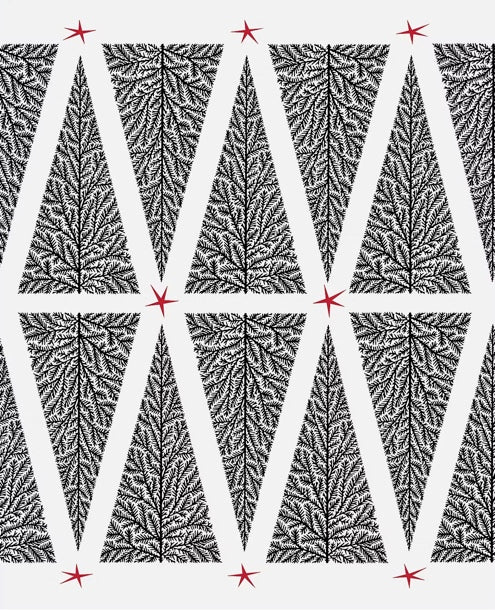 Oatmeal Christmas Tree Linen Tea Towel