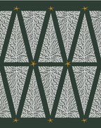 Green Christmas Tree Linen Tea Towel