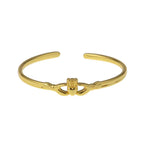 Betty & Biddy Delicate Claddagh Thin Bangle - Silver & Gold