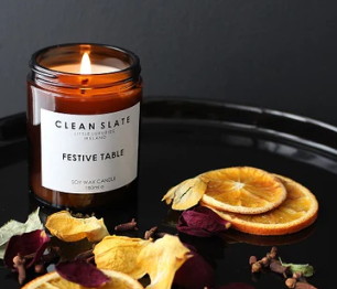 Clean Slate Festive Table Candle