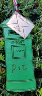 Irish Green Postbox Christmas Ornament