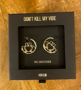 Have my Heart Claddagh Hoop Earrings- Gold