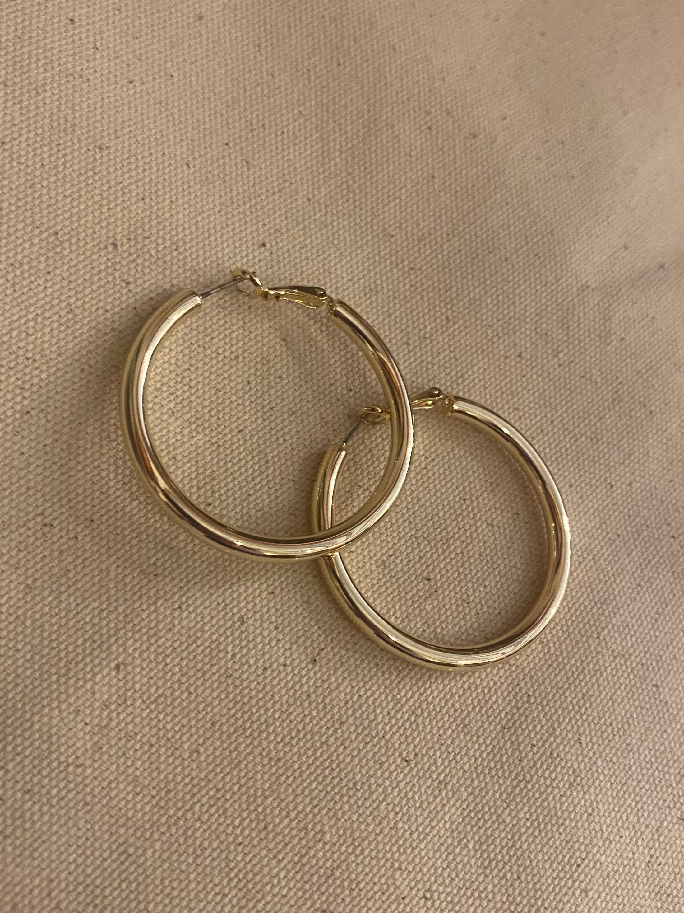 Don't Kill My Vibe Gold Hoop Earrings