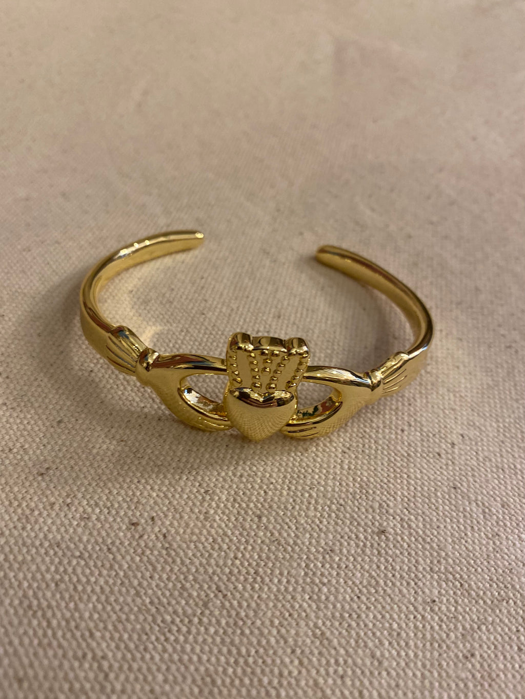 Betty & Biddy Thick Claddagh Bangle- Gold & Silver