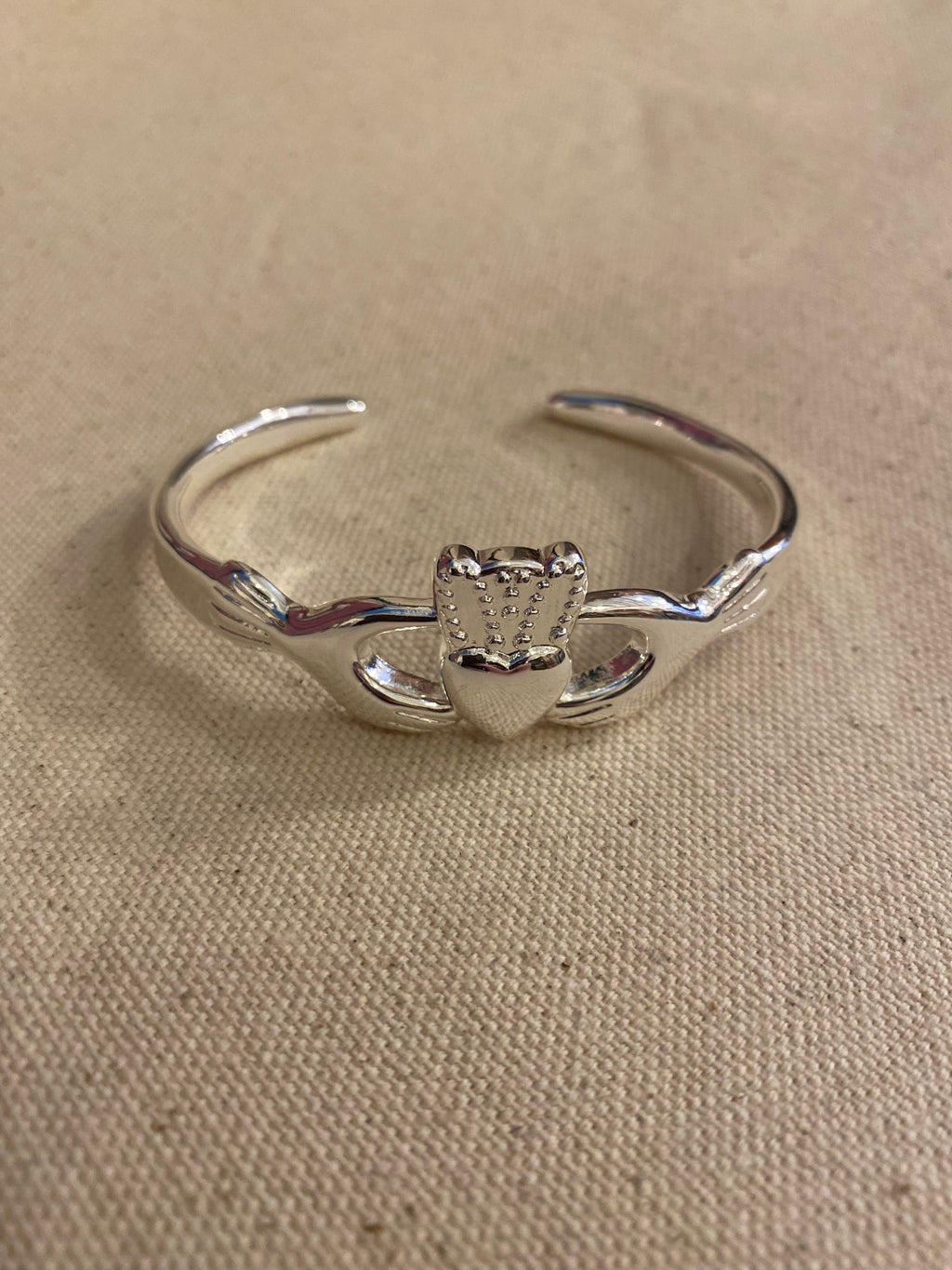 Betty & Biddy Thick Claddagh Bangle- Gold & Silver