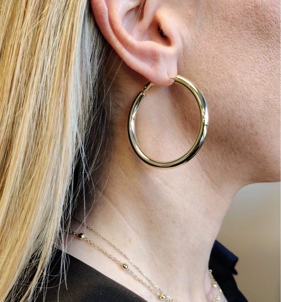 Don't Kill My Vibe Gold Hoop Earrings