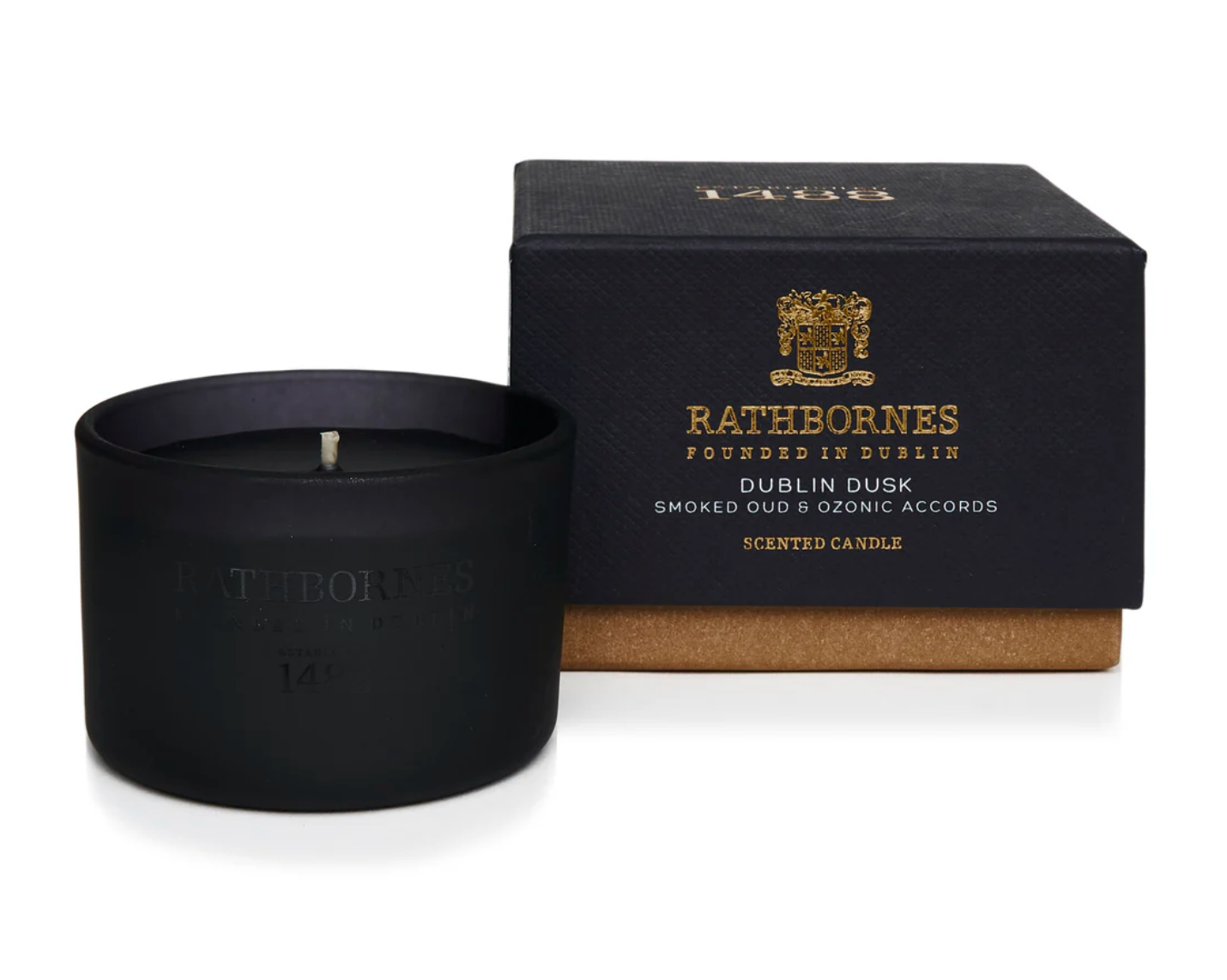 Rathbornes Candle- Dublin Dusk Scented Luxury Candle (Smoked Oud & ozonic accords)