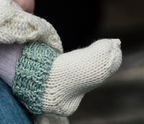 Aran Woolen Mills- Soft Merino Two Tone Baby Socks