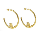 Betty & Biddy  Large Claddagh Hoop Earring- Gold & Silver
