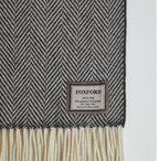 Foxford Belleek Cashmere Throw - Oxford Grey