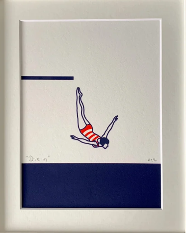 Diving Girl  - Be Brave, Dive in and Swim Series
