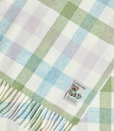 Foxford Baby Blanket - Pastel Check