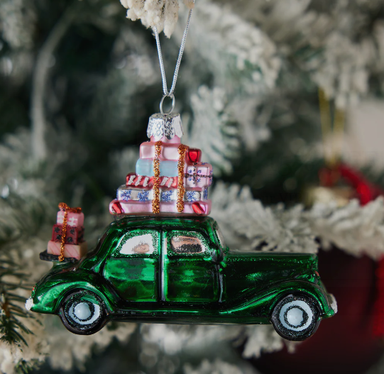 Cody Foster Green Car Christmas Ornament