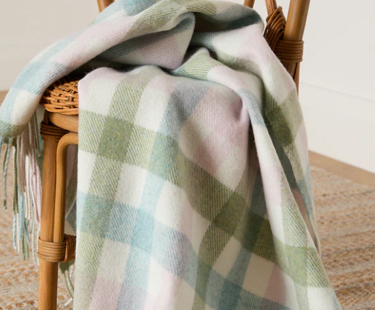 Foxford Baby Blanket - Pastel Check