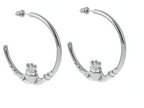 Betty & Biddy  Large Claddagh Hoop Earring- Gold & Silver