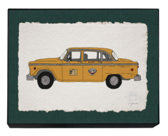 Yellow Taxi Print by Fyrne New York